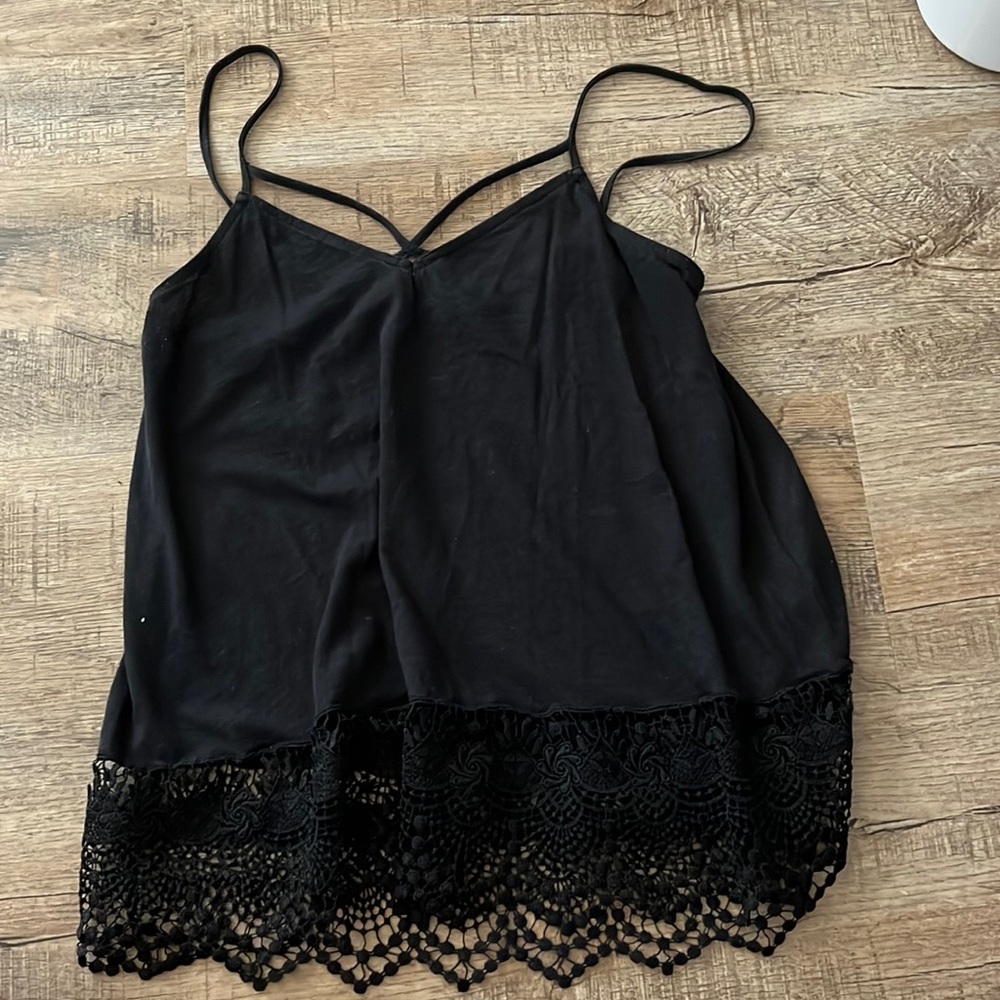 Express Black Lacy Tank Top